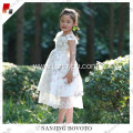 Wholesale floral fabric girls tulle maxi dress